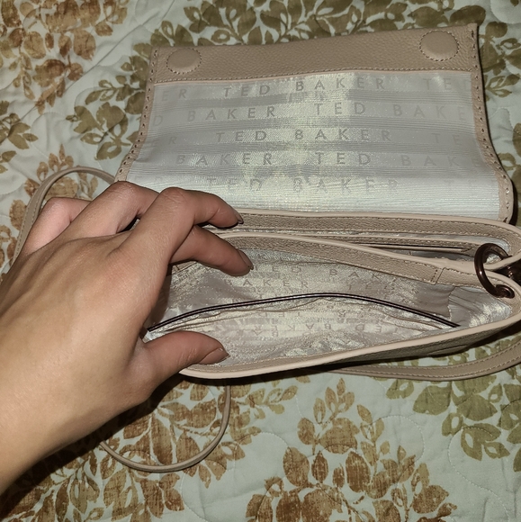 Leather Ted Baker bag (beige/pink) - $150 originally. - Picture 3 of 4